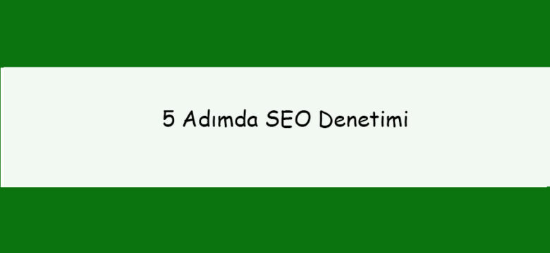 5 adımda SEO Denetimi: Arama motoru sıralamalarınızı nasıl optimize edebilirsiniz?